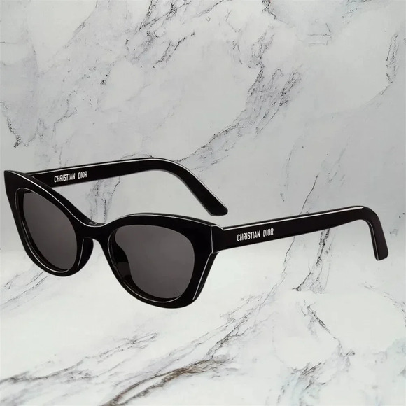 DIOR Sunglasses Black Gold DiorMidnight B2I 10A0 Cat Eye Acetate Christian DIOR - Picture 4 of 7